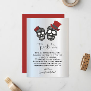 Metallisches Dankeschön halloween spooky Hochzeit Mitteilungskarte