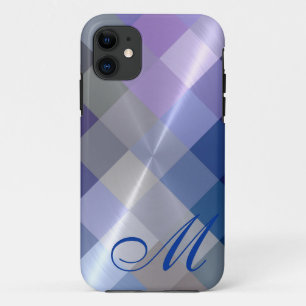 Metallisches Diamantmuster und Monogramm 5 Case-Mate iPhone Hülle
