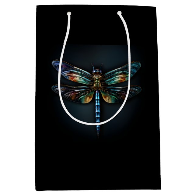 Metallisches Dragonfly-Shirt Mittlere Geschenktüte (Vorderseite)