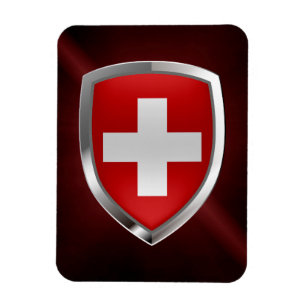 Metallisches Emblem der Schweiz Magnet