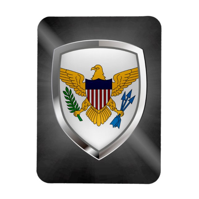 Metallisches Emblem der US-Jungfrau Magnet (Vertikal)