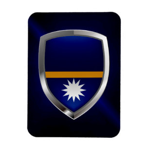 Metallisches Emblem Naurus Magnet