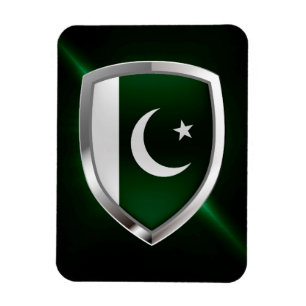 Metallisches Emblem Pakistans Magnet