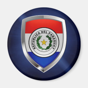 Metallisches Emblem Paraguays Magnet