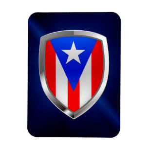 Metallisches Emblem Puertos Rico Magnet