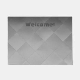 Metallisches glänzendes silbernes kariertes Alu Fußmatte