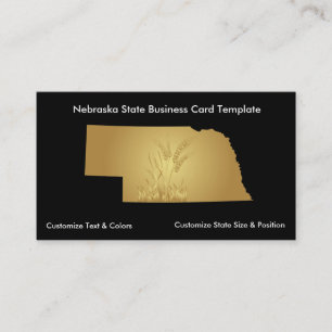 Metallisches Gold der Nebraska Business Card Visitenkarte