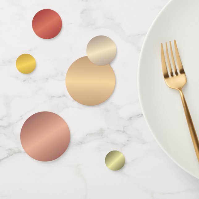 Metallisches Gold Fügen Sie Ihre eigene Text- und  Konfetti (Gruppe)