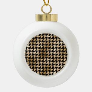 Metallisches Gold-Hahnenfuß-Muster, Modedesign. Keramik Kugel-Ornament