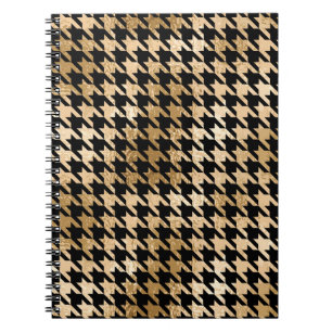 Metallisches Gold-Hahnenfuß-Muster, Modedesign. Notizblock