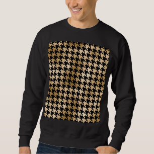 Metallisches Gold-Hahnenfuß-Muster, Modedesign. Sweatshirt
