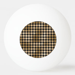 Metallisches Gold-Hahnenfuß-Muster, Modedesign. Tischtennisball