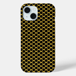 Metallisches Gold im Schwarz-Dot-Stil Case-Mate iPhone Hülle