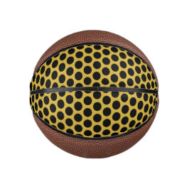 Metallisches Gold im Schwarz-Dot-Stil Mini Basketball