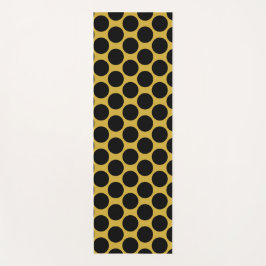 Metallisches Gold im Schwarz-Dot-Stil Yogamatte