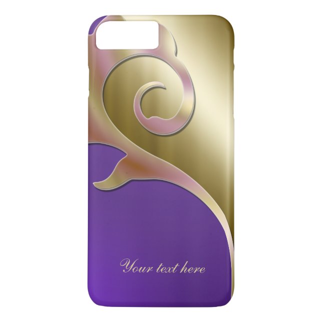 Metallisches Gold lila Case-Mate iPhone Hülle (Rückseite)