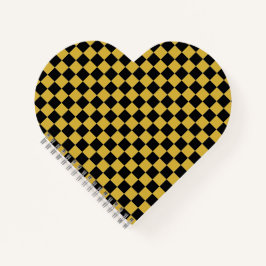 Metallisches Gold mit schwarzem quadratischem Must Notizbuch