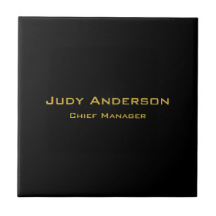Metallisches Gold & Schwarz Professionell Modern E Fliese