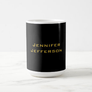 Metallisches Gold & schwarzes professionelles mode Kaffeetasse