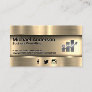 Metallisches Gold   Übersicht über die Finanzbestä Visitenkarte