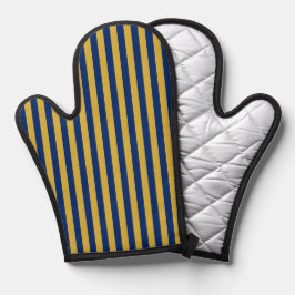 Metallisches Gold und Navy Funktional Stylisch Ofenhandschuh