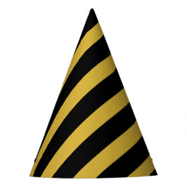 Metallisches Gold und schwarz gestreift stilvoll Partyhütchen