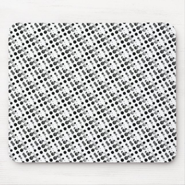 Metallisches graues Retro-Bubbles Mousepad (Vorne)