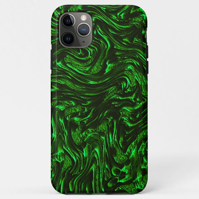 metallisches Grün, texturiert Case-Mate iPhone Hülle (Rückseite)