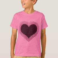 Metallisches Herz-Girl-Shirt, Lila