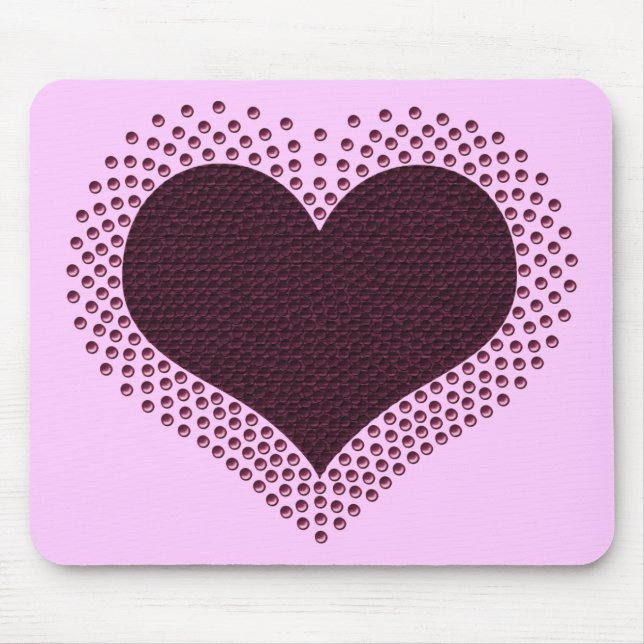 Metallisches Herzmousepad, Lila Mousepad (Vorne)
