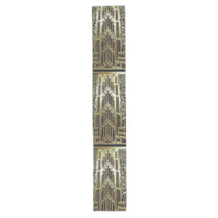 Metallisches Jugendstil-Design, Vintag, elegant, s Großer Tischläufer