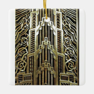 Metallisches Jugendstil-Design, Vintag, elegant, s Keramikornament