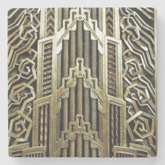 Metallisches Jugendstil-Design, Vintag, elegant, s Steinuntersetzer