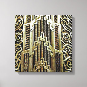 Metallisches Jugendstildesign, vintage, elegant, c Leinwanddruck