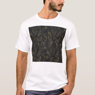 Metallisches Kalligrafie-T-Shirt T-Shirt