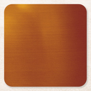 Metallisches Kupfer Rechteckiger Pappuntersetzer