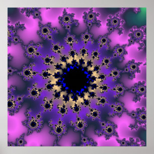 Metallisches Lila Auge Poster