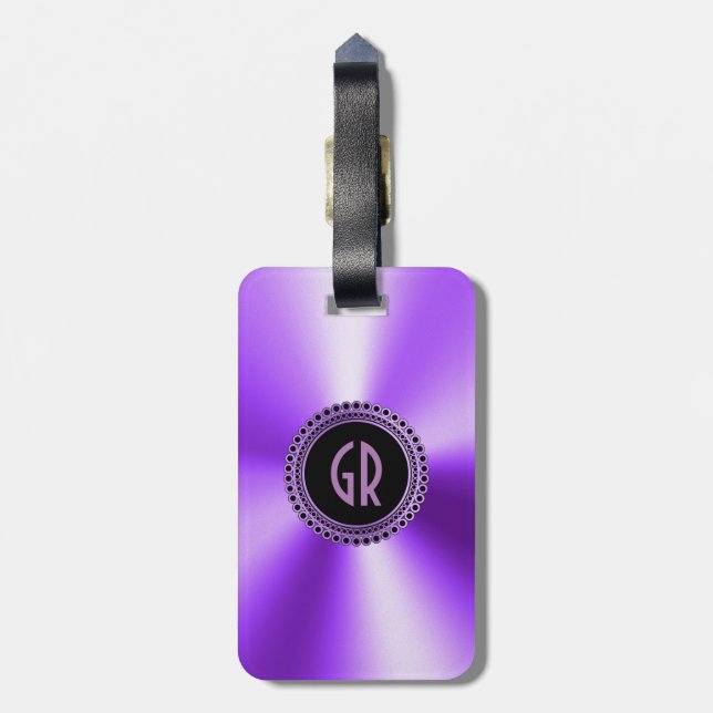metallisches Lila Stahlschaubild Gepäckanhänger (Rückseite vertikal)