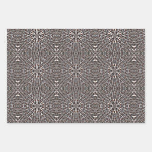 Metallisches Mesh Silver Geschenkpapier Set