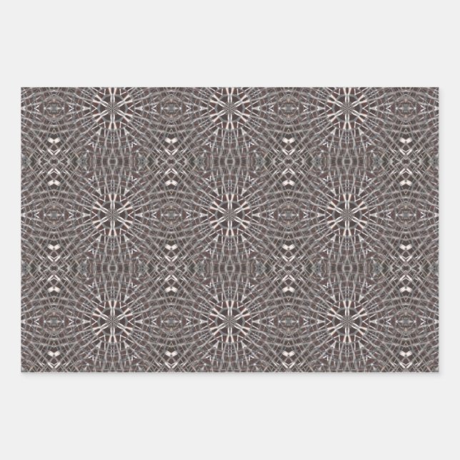 Metallisches Mesh Silver Geschenkpapier Set (Vorderseite)