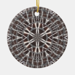 Metallisches Mesh Silver Keramik Ornament