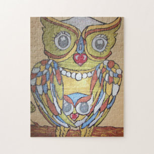 Metallisches Owl-Puzzle Puzzle