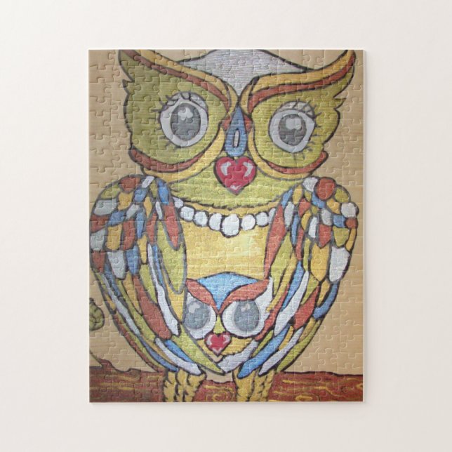 Metallisches Owl-Puzzle Puzzle (Vertikal)