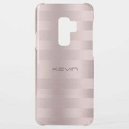 Metallisches Rose-Gold-Streifen-Muster Uncommon Samsung Galaxy S9 Plus Hülle