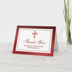 Metallisches Rotes Kreuz Heilige Kommunion oder Be Dankeskarte