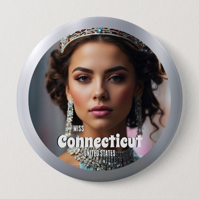 Metallisches Shine Pageant Button Button Benutzerd (Vorderseite)