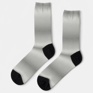Metallisches Silber, grau gebürstetes Aluminium Socken