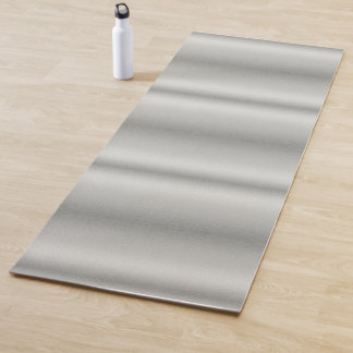 Metallisches Silber, grau gebürstetes Aluminium Yogamatte