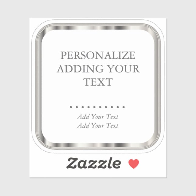 Metallisches Silber - Kiss-Cut-Aufkleber Aufkleber (Blatt)