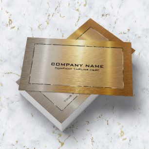 Metallisches Silber zu Gold Ombre Visitenkarte